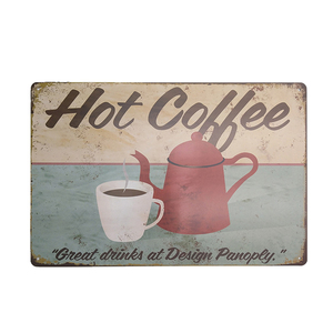 China retro <span class=keywords><strong>vintage</strong></span> de la lata de la placa de metal para el restaurante de decoración de la pared - Product Image 4
