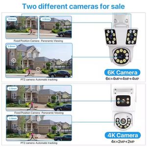 Wifi户外3镜头3屏幕运动跟踪PTZ视频监控摄像机双镜头防水安全知识产权摄像机系统 - Product Image 4