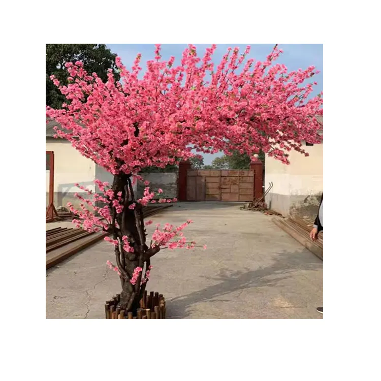 סין ייצור מקצועי מותאם אישית צבע גודל פלסטיק מזויף מלאכותי פרח עץ לקישוט
