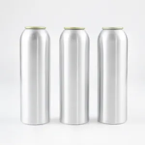 Botella de spray protectora solar en aerosol de aluminio de 250ml personalizada al por mayor con cabezal de bomba y superficie serigrafiada