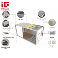 Structure en acier moderne Pack plat Villa de luxe multifonctionnel portable modulaire maison préfabriquée petite maison en conteneur
