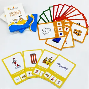 OEM mesa de impresión de aprendizaje de los niños juegos de cartas naipes con logotipo personalizado