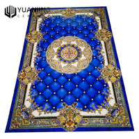 Carrelage décoratif en porcelaine dorée polie 1200x1800mm, carrelage 3D en cristal, carrelage en porcelaine à motifs floraux, carrelage 3D en patchwork