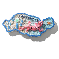 Aimant de réfrigérateur promotionnel personnalisé Villes 3d Souvenirs en résine époxy Aimant de réfrigérateur personnalisé