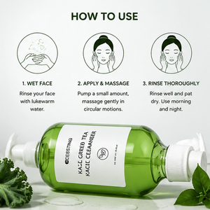 Limpiador Facial de Marca Propia 100% Natural para el Cuidado Diario de la Piel, Elimina el Maquillaje, Limpia los Poros, con Kale y Té Verde - Product Image 5