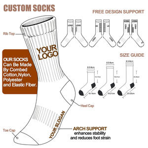 Calcetines Deportivos Personalizados al por Mayor con Diseño Gratuito, Calcetines Deportivos Unisex <span class=keywords><strong>de</strong></span> Algodón para Hombre con Logotipo Personalizado - Product Image 2