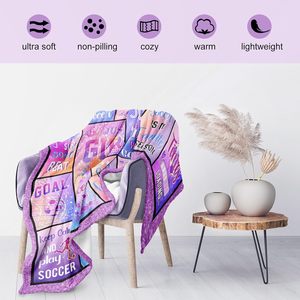 Couverture sur le thème du football Pezolen 50 "x 60" pour les entraîneurs et les joueurs Team Stuff Soccer Lover's Gift - Product Image 6