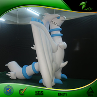 Jouets gonflables de piscine de Dragon debout bleu avec dinosaure gonflable personnalisé de dessin animé Sexy sph