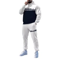 Ensemble de survêtement à capuche pour homme, automne-hiver, en velours épais, décontracté, sport, deux pièces