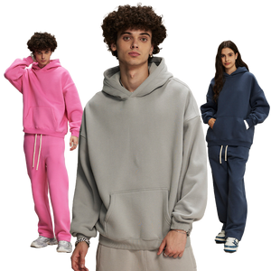 เสื้อฮู้ดดี้สตรีทแวร์น้ำหนัก 350 กรัม คุณภาพเยี่ยม สำหรับสร้างแบรนด์ของคุณ ทรงบ็อกซี่แบบสตูดิโอ พร้อมเทคโนโลยี Thermal Loft ให้ความอบอุ่น  แบบสวมหัวไม่มี<span class=keywords><strong>ล</strong></span>าย - Product Image 1