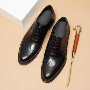 Hot Selling Products 2025 Fashion Ankle Walking Style <b>Boots</b> Men Business Shoes Genuine Leather Men's Office Dress Shoes Oxfords - Product Image 3