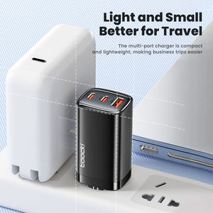 Toocki pengisi daya Cepat tiga port GaN 67W, pengisi daya Cepat tiga port 2025 mendukung banyak protokol 65w Gan untuk ponsel - Product Image 5