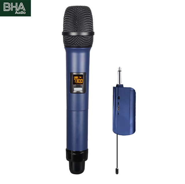 BHA W-14 Wireless Microphone Metal Handheld with Design Patent Rechargeable for Live Performance 20yr Factory Price OEM CE FCC