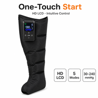 Bottes de compression pour athlètes à 5 chambres, 30-240 mmHg, masseur pneumatique, unité principale détachable, rechargeable, relaxation musculaire