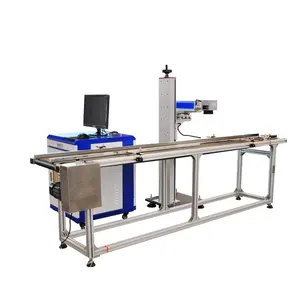 Hdpe Pvc Wire Cable Automatic Flying Fiber Laser Marking Machine Dot Matrix Numbers Cnc Laser Marker Price