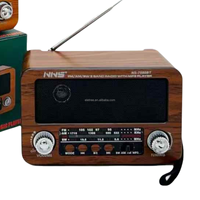 Radio solaire portable multi-bandes AM/FM/SW avec gros boutons en plastique, lampe de poche et torche, modèle NS-7080BT