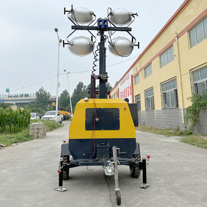 Miễn phí vận chuyển CE EPA 5 M 7 m 9 M xách tay Trailer tay thủy lực di động CE EPA chiếu sáng tháp di động ánh sáng tháp - Product Image 3