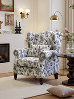 Fauteuil Tigre Rétro en Velours Style Américain, Canapé Simple Vintage, Chaise Cigare pour Salon et Chambre, Siège Décontracté, Mobilier de Maison