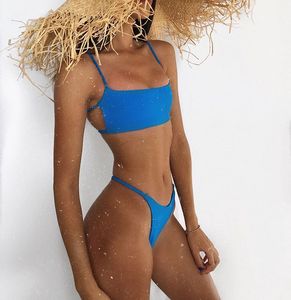 Lujo Crochet Underbust Band Halter Triangle Bikini para mujer Retro Impreso Hollow XXL Traje de baño Ropa de playa Servicio OEM XL - Product Image 6