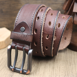 <span class=keywords><strong>Ceinture</strong></span> en cuir de vache extra épaisse faite à la main avec boucle à double ardillon, <span class=keywords><strong>ceinture</strong></span> vintage en cuir véritable pour homme, <span class=keywords><strong>ceinture</strong></span> de moto en jean. - Product Image 5