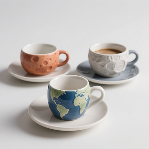 Sujetalibros de Cerámica con Forma de Planeta para Estantes, Sujetalibros Decorativos 3D de Tierra y Marte, Sujetalibros Resistentes con Temática Espacial, 5x4x6 Pulgadas - Product Image 5