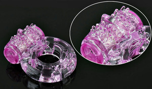 High Precision Silicone Crystal Delay Ring Set for Men-Couple <b>Vibrational</b> Exercise with Lock Function & Enhanced Pleasure - Product Image 4