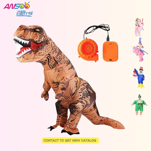 EN Stock Halloween Jurassic Thème Adulte Gonflable Grande Taille Blow up Costume Gonfler T-REX <span class=keywords><strong>Dinosaure</strong></span> Costume pour Hommes - Product Image 1