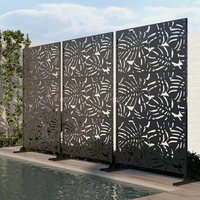 Panneaux décoratifs en aluminium découpés au laser pour clôture de jardin, écran d'intimité, gravure murale