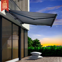 Auvent de porte en métal robuste Porche en toile imperméable S Extérieur Jardin Patio Utilisation commerciale Abri réglable Auvent
