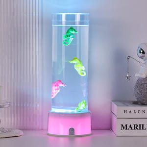 Groothandel hedendaagse design kleine RGB 8-inch cilindrische zeepaardjeslamp nachtlampje dimbaar type-C voeding voor slaapkamer nachtkastje - Product Image 3