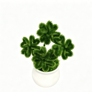 Plante en pot trèfle à quatre feuilles torsadée faite à la main, symbole d'amour éternel, décoration intérieure et cadeau pour occasions spéciales - Product Image 5