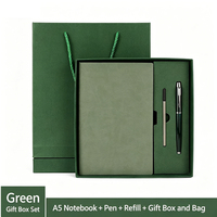 Coffret Cadeau Carnet en Cuir Souple A5 avec Logo Personnalisé, Ensemble de Carnets d'Entreprise pour Cadeaux Promotionnels d'Entreprise