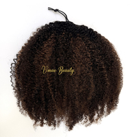 VMAE Extensions de Cheveux Vierge Vietnamiens Balayage Brun Jerry Bouclés Frisés Bruts Afro Crépu Puff Queue de Cheval à Cordon Enveloppante