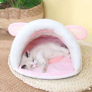 Cat <b>House</b> Semi Circle PP Cotton Pet <b>Bed</b> Washable For Cat Winter Warm Enclosed - Product Image 1