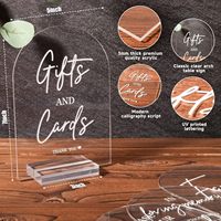 Vente en gros de 4 enseignes en acrylique de 5x7 pouces de qualité supérieure en acrylique noir pour table de mariage, support pour réception, fête, anniversaire, événement, décoration