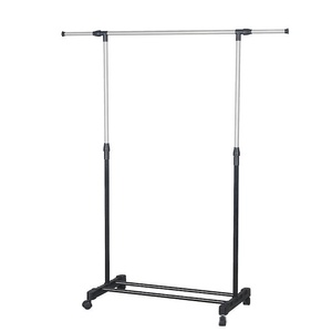 En vente Porte-vêtements à double niveau en métal robuste Organisateur roulant pliable à 2 tiges avec roues robustes - Product Image 4