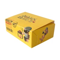 Caja de Papel para Alimentos a Prueba de Grasa de Grado Alimenticio, Caja de Papel para Comida para Llevar, Caja de Papel para Comida Rápida con Logotipo Personalizado Impreso, Caja para Papas Fritas y Pollo Frito
