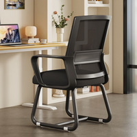 Chaise d'ordinateur confortable pour longues sessions assises, idéale pour la maison, le bureau, le dortoir, les étudiants, le bureau, les conférences, avec dossier