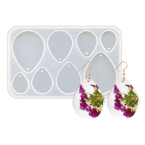YS arc/ovale/hexagone boucles d'oreilles moule porte-clés variété taille résine goujon balancent boucles d'oreilles plâtre argile moules fabrication <span class=keywords><strong>de</strong></span> bijoux à bricoler soi-même - Product Image 1