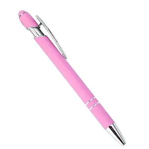 Factory Wholesales Custom Multi Function Soft Touch Colorful Metallic Ballpoint Pen With Clip For Office And School