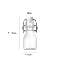 Vente en gros 750ml 1L Swing bouteille de brassage bouteille en verre transparent brassage vin bière bouteille vide scellée avec couvercle verrouillable