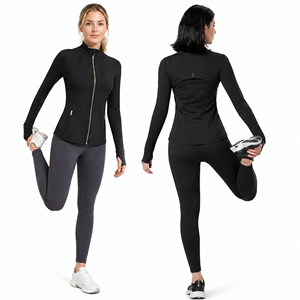 USA Oversea Hot Sales Warehouse Women's Seamless Breathable Gym Jacket Sport Yoga Jackets - Product Image 5