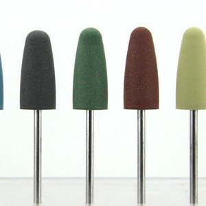 Cabezal de pulido dental de silicona, forma cónica, vástago de 1/8 pulgada, varios colores, para pulido y acabado - Product Image 1