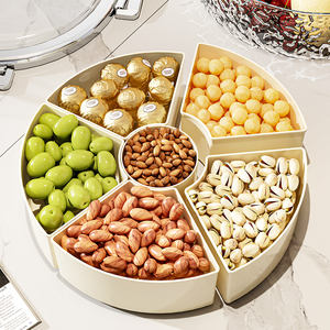 Piatto di frutta di lusso di fascia alta 2025 scomparti coperchio moderna casa salotto tavolino da caffè Snack scatola di immagazzinaggio <span class=keywords><strong>cucina</strong></span> - Product Image 4