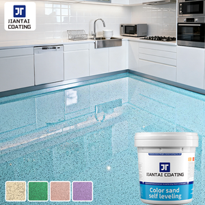 Pintura para pisos de cemento, resistente al desgaste, autonivelante, con arena coloreada, revestimiento epóxico para pisos, pintura para pisos de mármol para interiores - Product Image 1