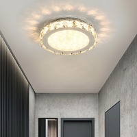 Nouvelle arrivée, lampe de plafond ronde à LED, petit lustre en cristal, chambre à coucher, couloir, entrée, balcon