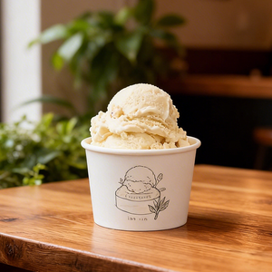 Custom 2oz 3oz 4oz 5oz Disposable Packing <b>Paper</b> Ice Cream <b>Bowl</b> Cup Ice Cream Container <b>Bowl</b> With Printed Logo - Product Image 1