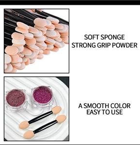 50 Pcs/<span class=keywords><strong>Lot</strong></span> brosses à poudre à ongles éponge applicateur Double face Chrome Pigment facile éponge bâton cosmétique maquillage outils - Product Image 5