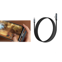 90 °   Cable de Carga USB C en Forma de L para Controles de PS5/Xbox/Switch 2 Pro, 1.2M, Cable de Sincronización Rápida de Datos para PC, Teléfono y Accesorios de Juego