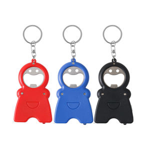 Llaveros de Plástico Transparente con Cinta Métrica de 1M y Abrebotellas, Personalizables con Logotipo Impreso, Llavero LED Personalizado al por Mayor - Product Image 2